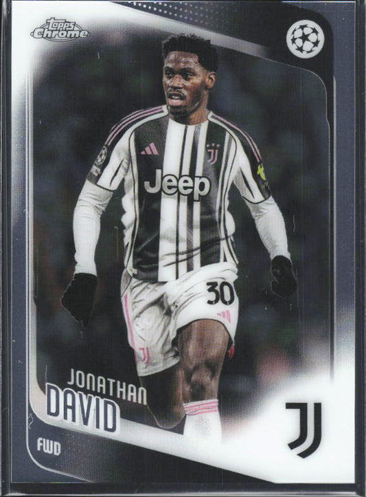 2025-26 Topps Chrome UEFA Club Competitions #17 Jonathan David – framsida