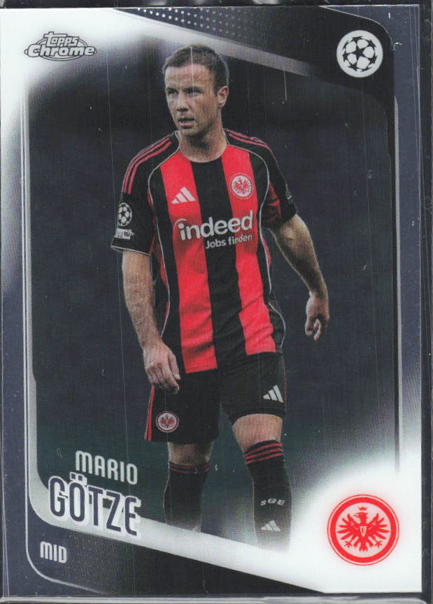 2025-26 Topps Chrome UEFA Club Competitions #162 Mario Götze – framsida