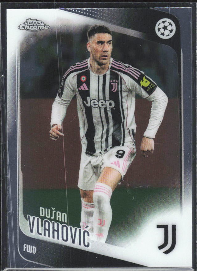 2025-26 Topps Chrome UEFA Club Competitions #175 Dušan Vlahović – framsida