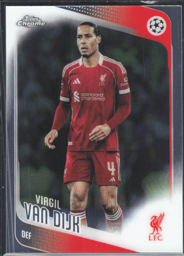 2025-26 Topps Chrome UEFA Club Competitions #79 Virgil van Dijk – framsida