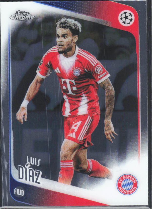 2025-26 Topps Chrome UEFA Club Competitions #179 Luis Díaz – framsida