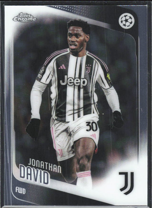 2025-26 Topps Chrome UEFA Club Competitions #17 Jonathan David – framsida