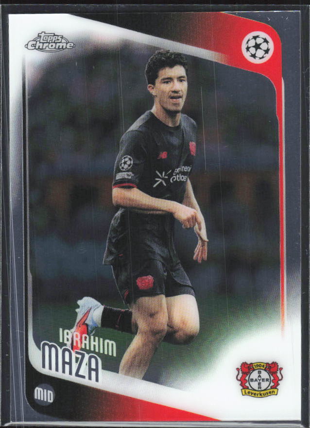 2025-26 Topps Chrome UEFA Club Competitions #72 Ibrahim Maza – framsida