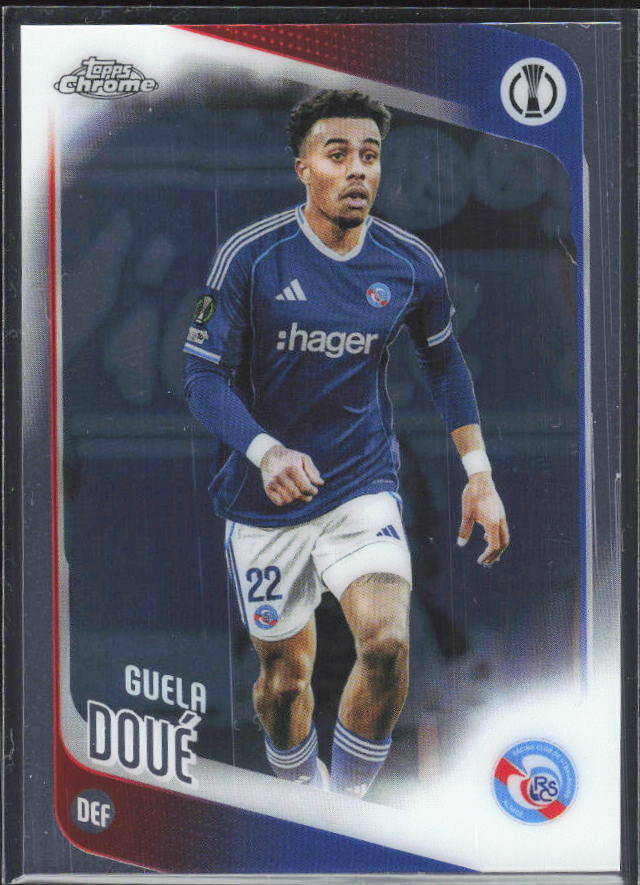 2025-26 Topps Chrome UEFA Club Competitions #180 Guela Doué – framsida