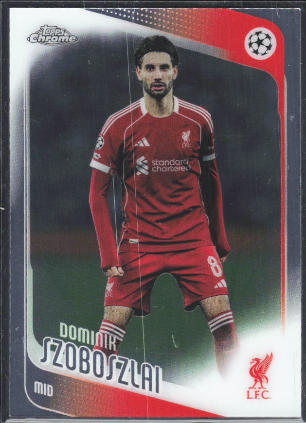 2025-26 Topps Chrome UEFA Club Competitions #78 Dominik Szoboszlai – framsida