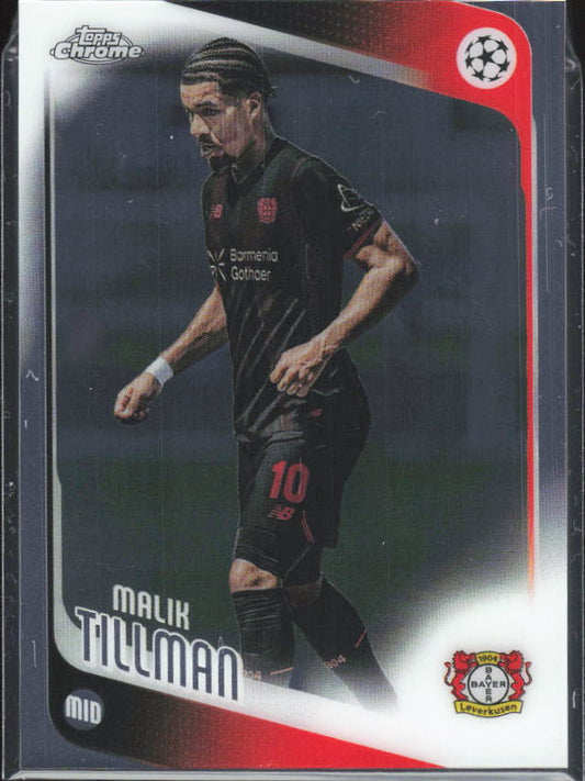 2025-26 Topps Chrome UEFA Club Competitions #24 Malik Tillman – framsida