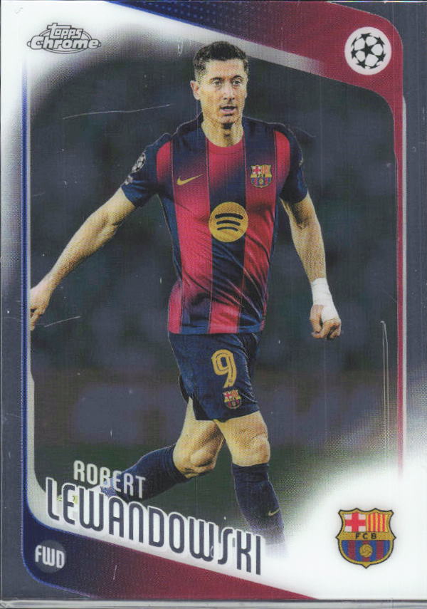 2025-26 Topps Chrome UEFA Club Competitions #54 Robert Lewandowski – framsida
