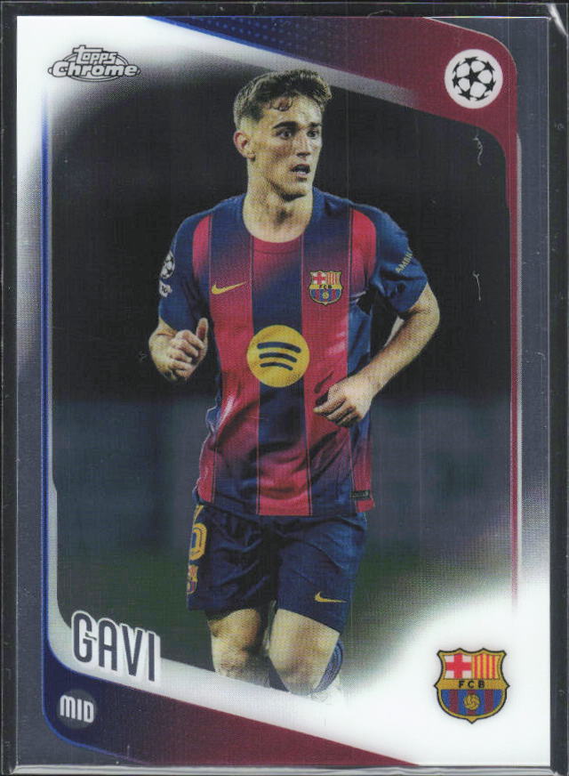 2025-26 Topps Chrome UEFA Club Competitions #132 Gavi – framsida