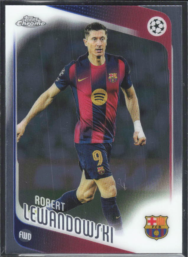 2025-26 Topps Chrome UEFA Club Competitions #54 Robert Lewandowski – framsida