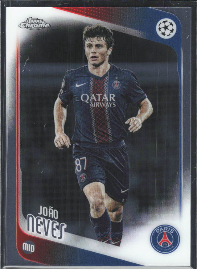 2025-26 Topps Chrome UEFA Club Competitions #14 João Neves – framsida