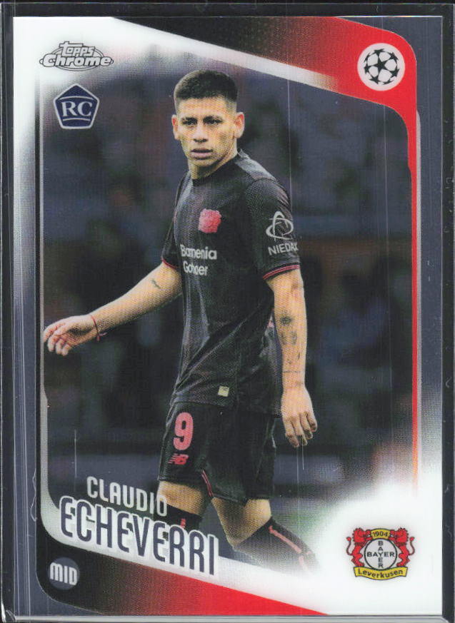 2025-26 Topps Chrome UEFA Club Competitions #84 Claudio Echeverri – framsida