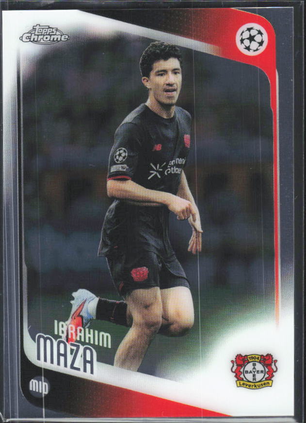 2025-26 Topps Chrome UEFA Club Competitions #72 Ibrahim Maza – framsida