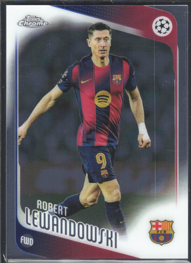 2025-26 Topps Chrome UEFA Club Competitions #54 Robert Lewandowski – framsida