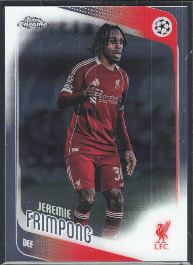 2025-26 Topps Chrome UEFA Club Competitions #6 Jeremie Frimpong – framsida