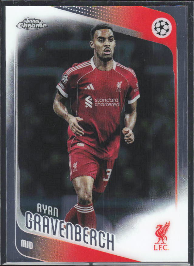 2025-26 Topps Chrome UEFA Club Competitions #193 Ryan Gravenberch – framsida
