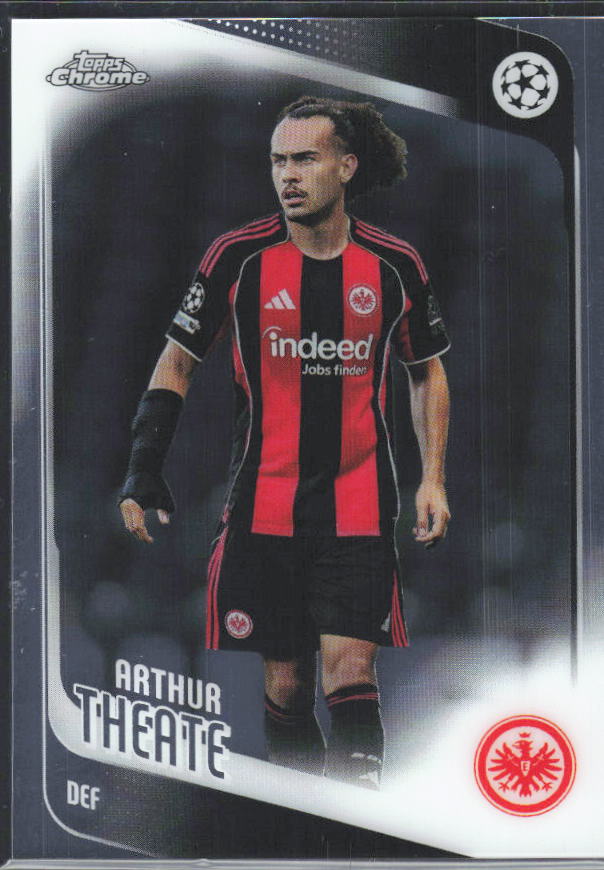 2025-26 Topps Chrome UEFA Club Competitions #119 Arthur Theate – framsida