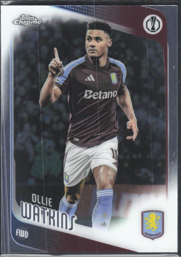 2025-26 Topps Chrome UEFA Club Competitions #124 Ollie Watkins – framsida