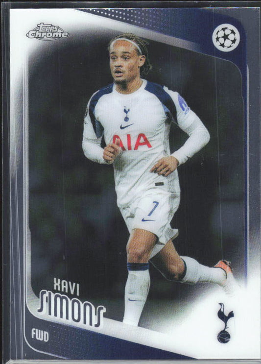 2025-26 Topps Chrome UEFA Club Competitions #85 Xavi Simons – framsida
