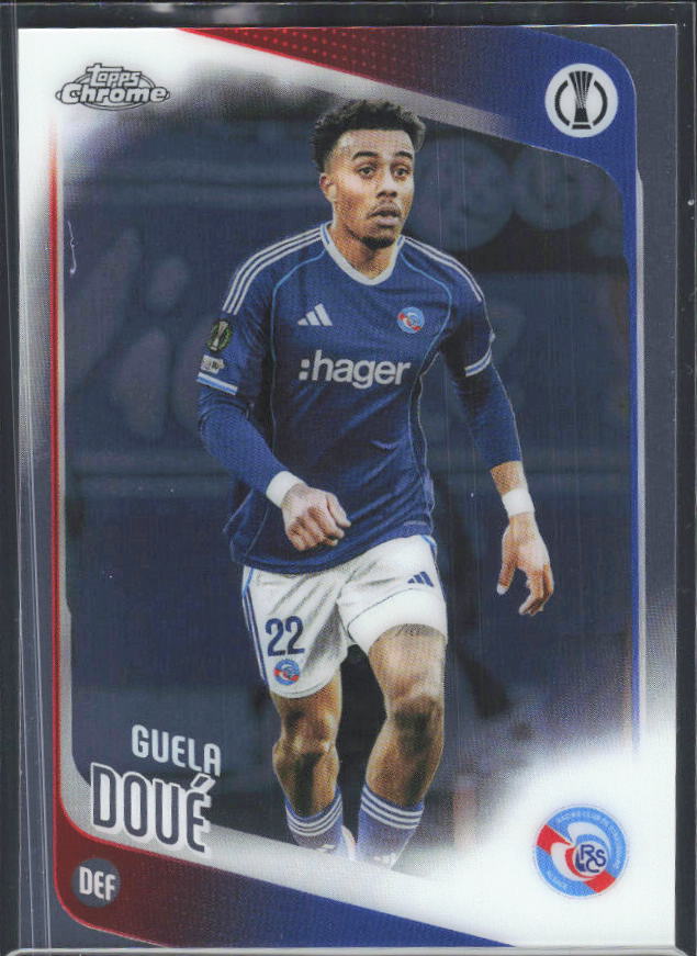 2025-26 Topps Chrome UEFA Club Competitions #180 Guela Doué – framsida