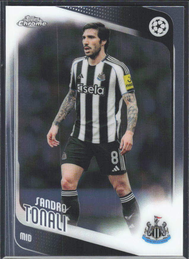 2025-26 Topps Chrome UEFA Club Competitions #109 Sandro Tonali – framsida