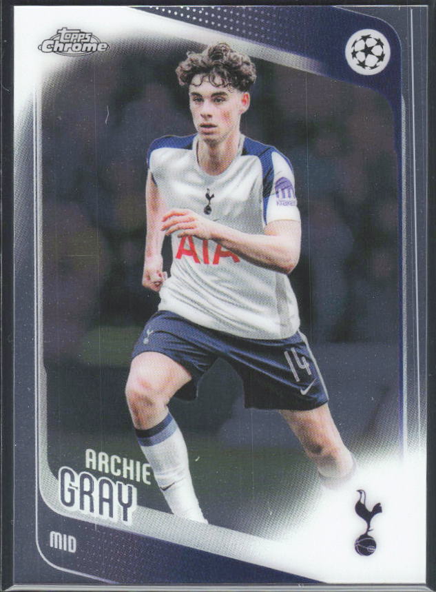 2025-26 Topps Chrome UEFA Club Competitions #165 Archie Gray – framsida