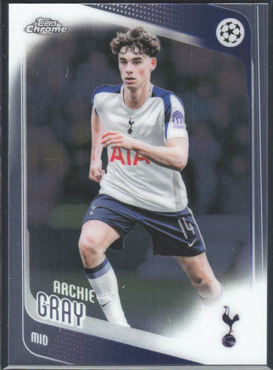 2025-26 Topps Chrome UEFA Club Competitions #165 Archie Gray – framsida