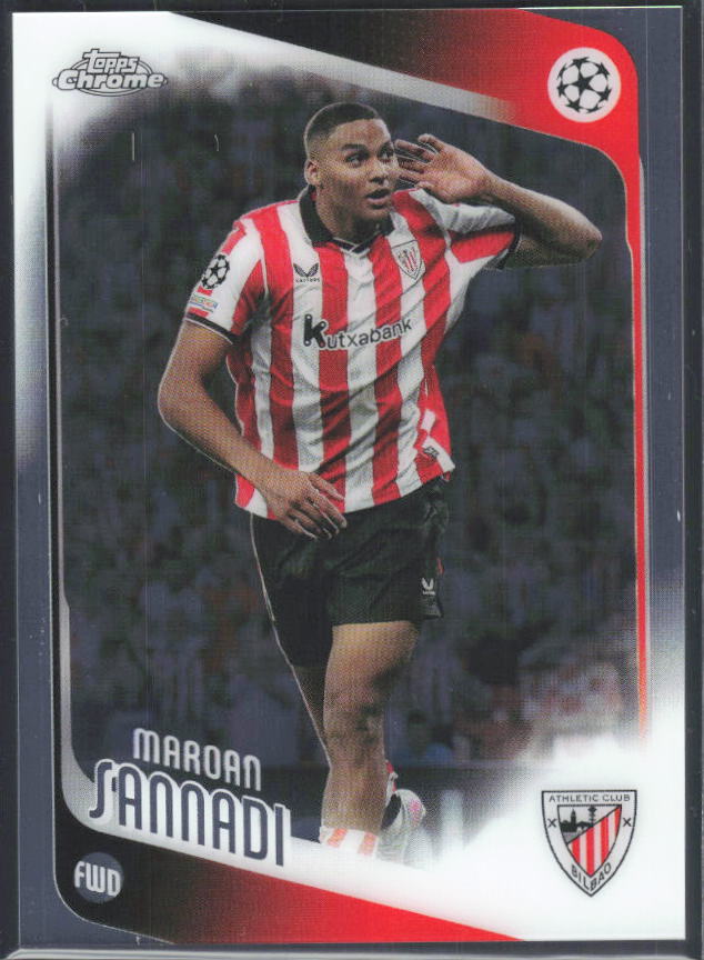 2025-26 Topps Chrome UEFA Club Competitions #105 Maroan Sannadi – framsida