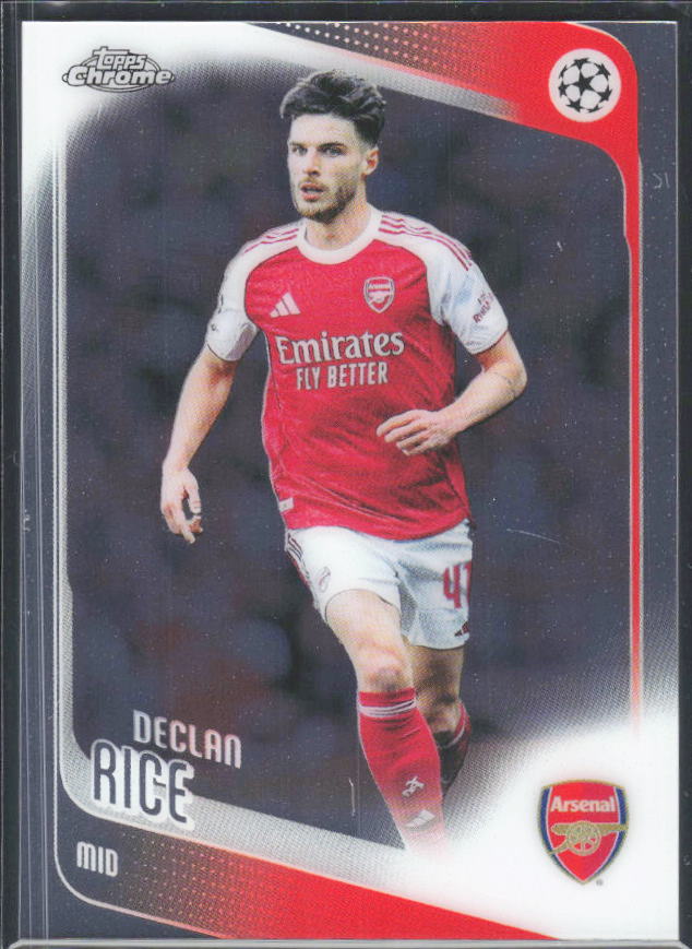 2025-26 Topps Chrome UEFA Club Competitions #164 Declan Rice – framsida