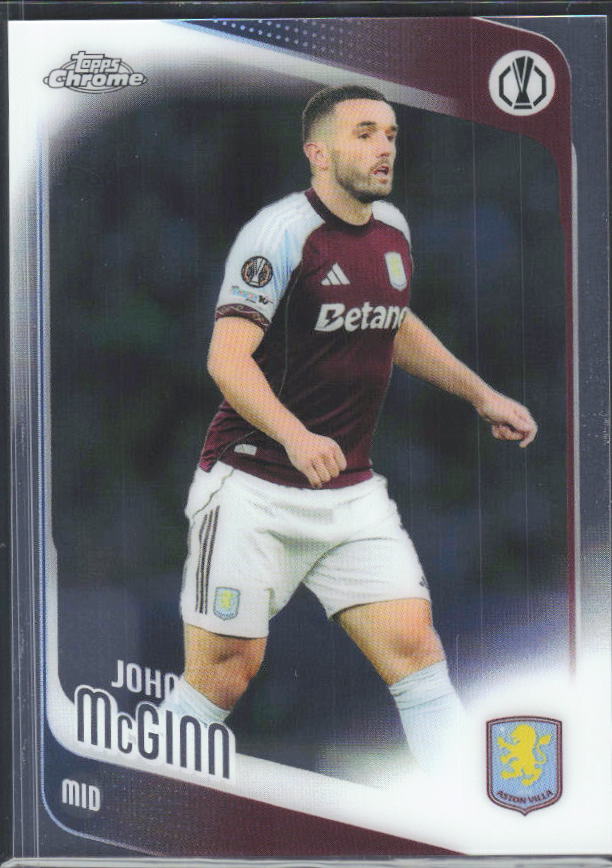 2025-26 Topps Chrome UEFA Club Competitions #28 John McGinn – framsida