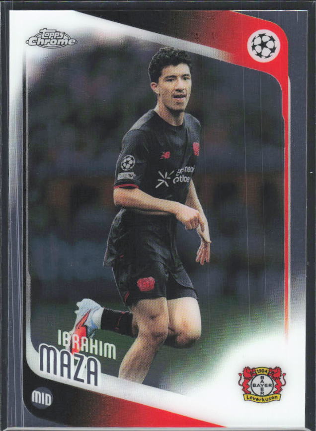 2025-26 Topps Chrome UEFA Club Competitions #72 Ibrahim Maza – framsida