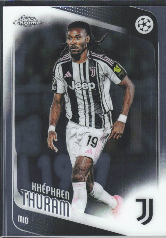 2025-26 Topps Chrome UEFA Club Competitions #71 Khéphren Thuram – framsida