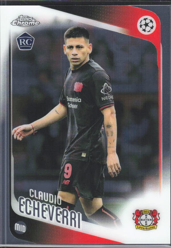 2025-26 Topps Chrome UEFA Club Competitions #84 Claudio Echeverri – framsida