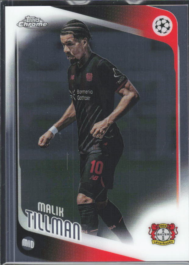 2025-26 Topps Chrome UEFA Club Competitions #24 Malik Tillman – framsida