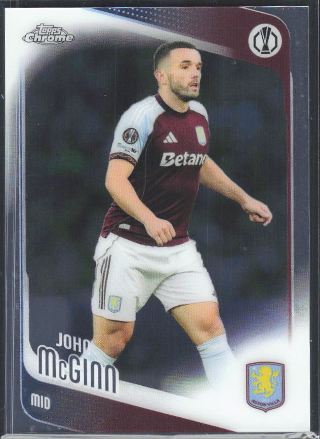 2025-26 Topps Chrome UEFA Club Competitions #28 John McGinn – framsida