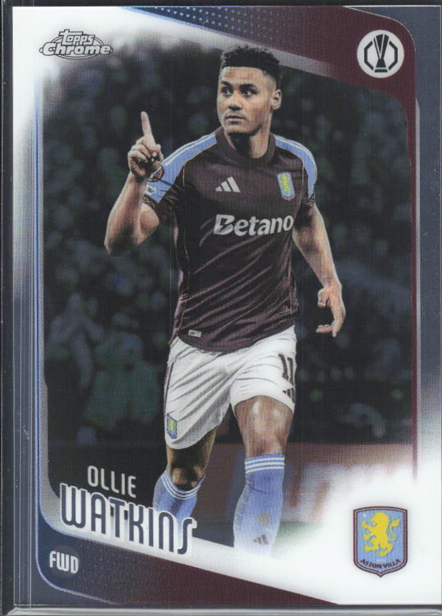 2025-26 Topps Chrome UEFA Club Competitions #124 Ollie Watkins – framsida