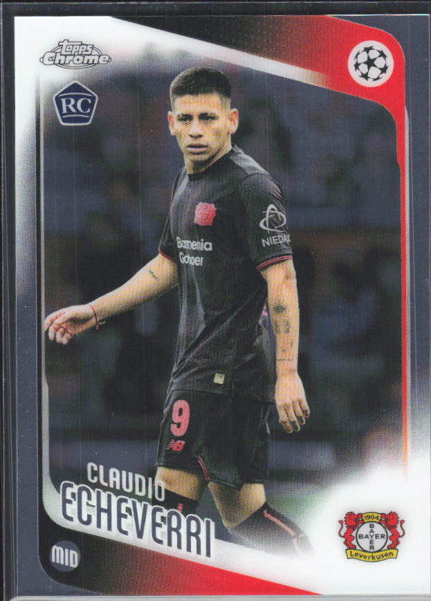 2025-26 Topps Chrome UEFA Club Competitions #84 Claudio Echeverri – framsida