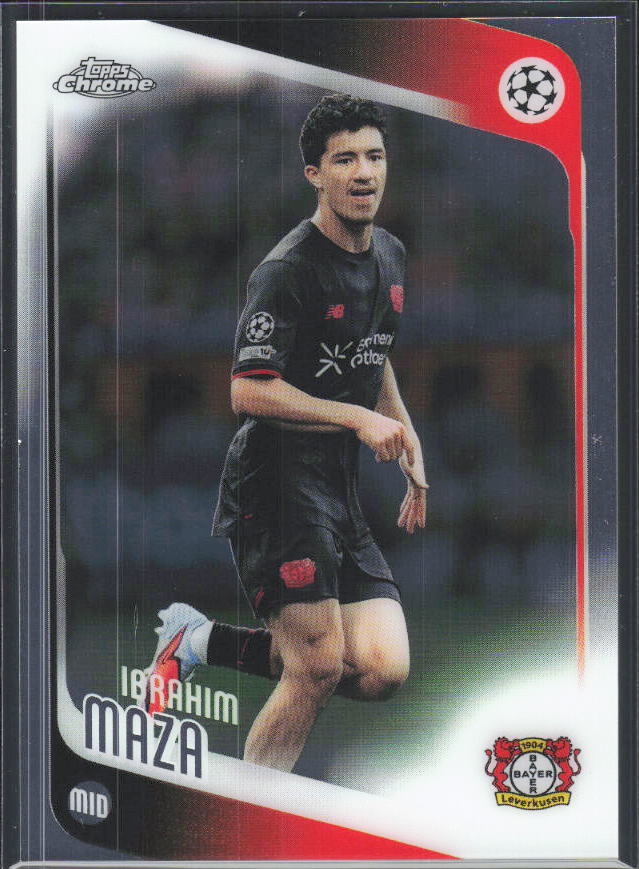 2025-26 Topps Chrome UEFA Club Competitions #72 Ibrahim Maza – framsida