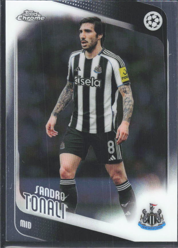 2025-26 Topps Chrome UEFA Club Competitions #109 Sandro Tonali – framsida