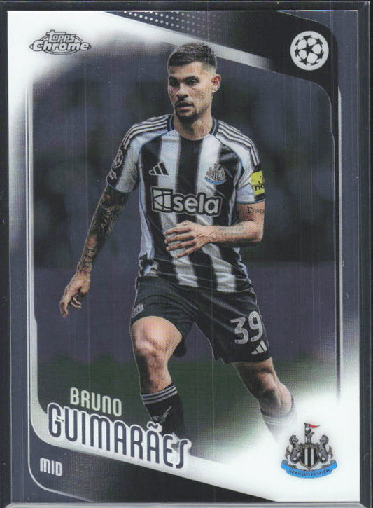 2025-26 Topps Chrome UEFA Club Competitions #117 Bruno Guimarães – framsida