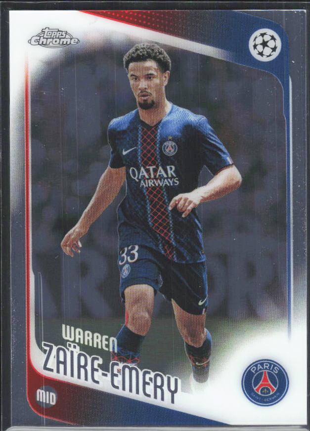 2025-26 Topps Chrome UEFA Club Competitions #170 Warren Zaïre-Emery – framsida
