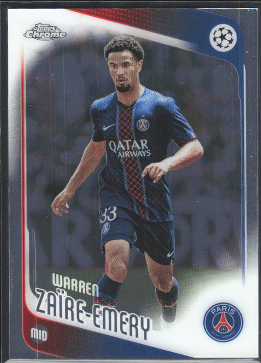 2025-26 Topps Chrome UEFA Club Competitions #170 Warren Zaïre-Emery – framsida