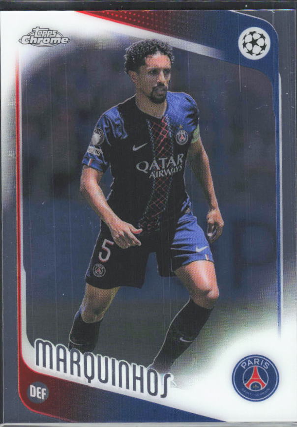 2025-26 Topps Chrome UEFA Club Competitions #92 Marquinhos – framsida