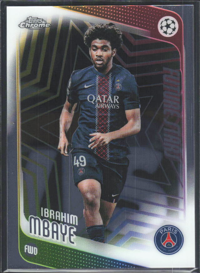 2025-26 Topps Chrome UEFA Club Competitions #158 Ibrahim Mbaye – framsida