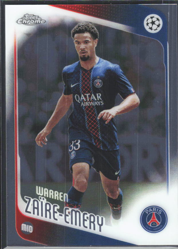 2025-26 Topps Chrome UEFA Club Competitions #170 Warren Zaïre-Emery – framsida