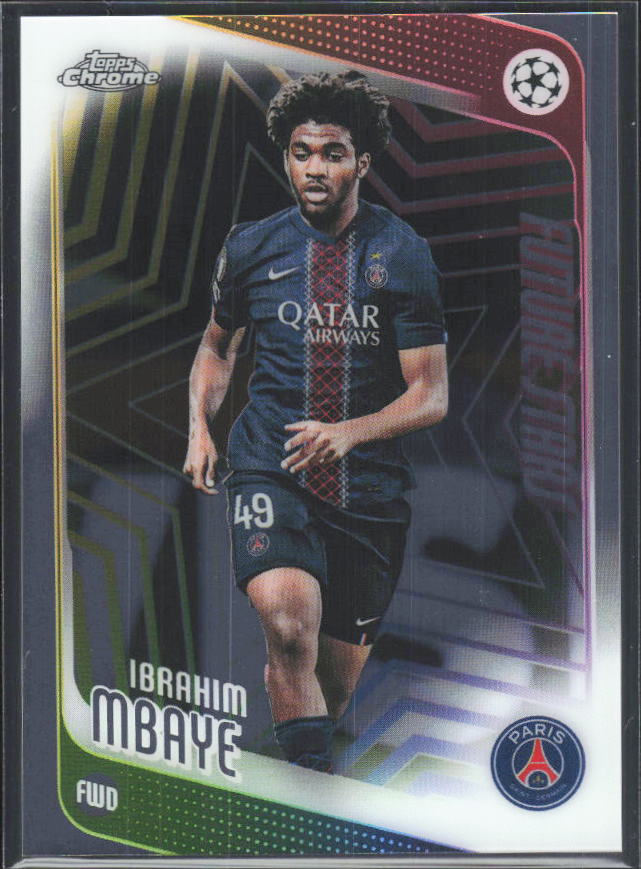 2025-26 Topps Chrome UEFA Club Competitions #158 Ibrahim Mbaye – framsida