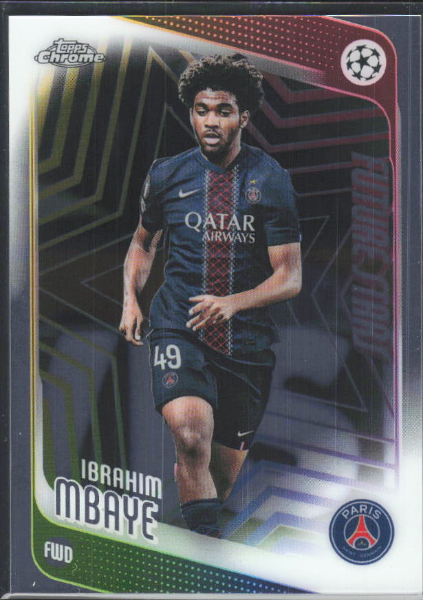 2025-26 Topps Chrome UEFA Club Competitions #158 Ibrahim Mbaye – framsida