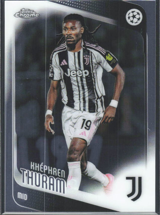 2025-26 Topps Chrome UEFA Club Competitions #71 Khéphren Thuram – framsida