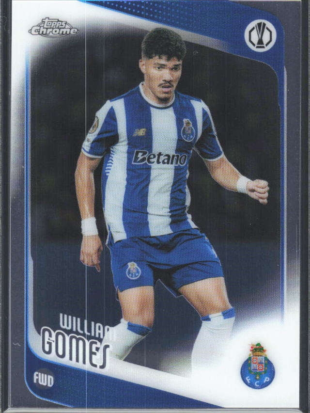2025-26 Topps Chrome UEFA Club Competitions #50 William Gomes – framsida