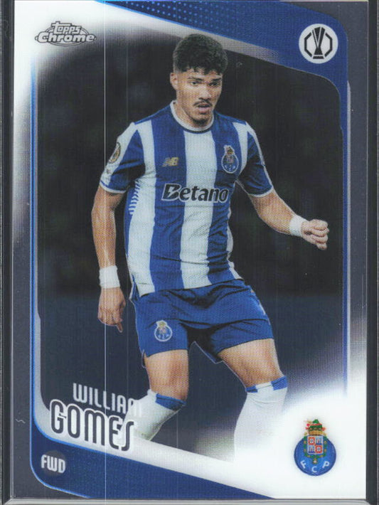 2025-26 Topps Chrome UEFA Club Competitions #50 William Gomes – framsida
