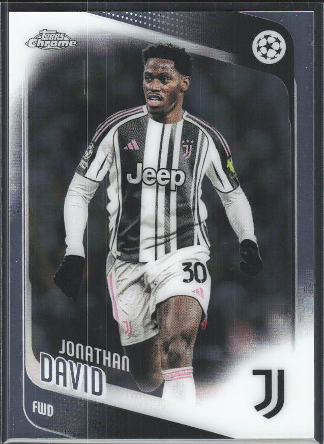 2025-26 Topps Chrome UEFA Club Competitions #17 Jonathan David – framsida